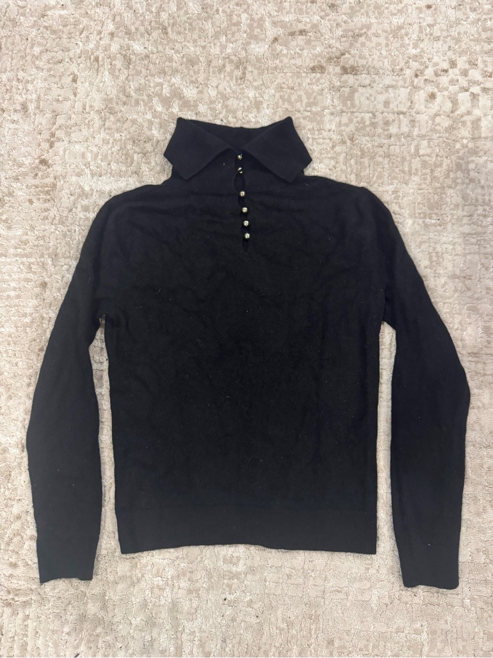 Club Monaco Cashmere Black Turtleneck Sweater